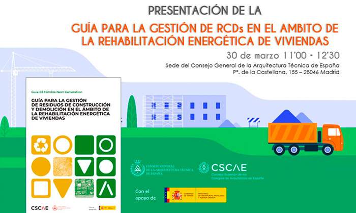Presentación de la ‘Guía para la gestión de RCDs en el ámbito de la rehabilitación energética de viviendas’